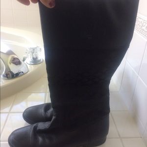 Coach flat black boots