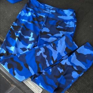 Camo Royal/light blue multi color leggings.