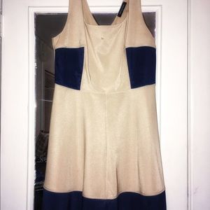 Blue & Beige Fit and Flare dress size 2x