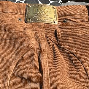 D&G corduroy brown pants