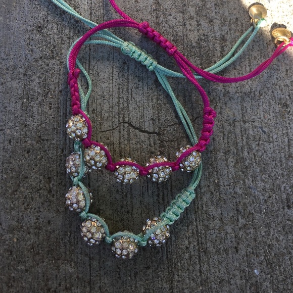 J Crew pave woven bracelets
