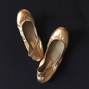 BCBG gold flats