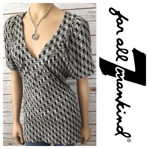 7 For All Mankind Tops - 7 For All Mankind Hand Sewn Knits Tunic Top V Neck