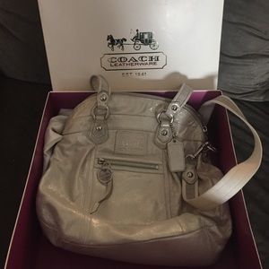 Coach Poppy Metallic Leather Handbag