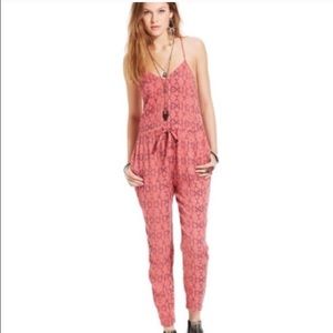 💕RESERVED💕Free People Sunset Romper Tomato Red