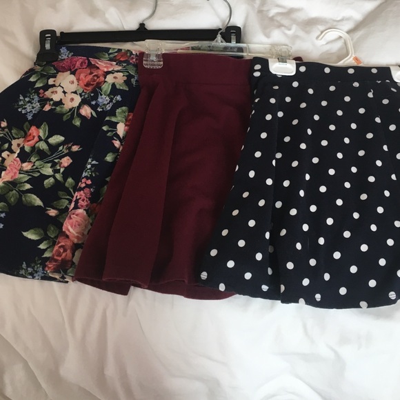 3 skater skirts from forever 21 size small