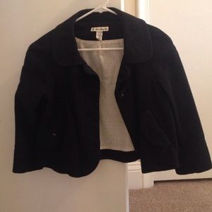 Forever 21 Cropped Black Swing Coat