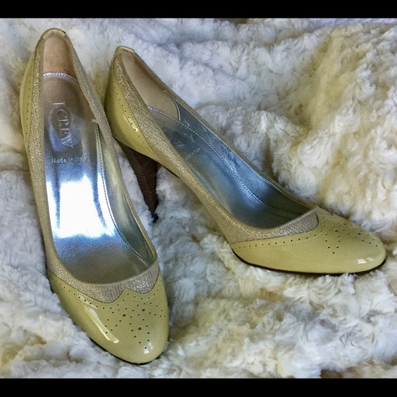 J. Crew vintage style champagne party pump.
