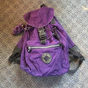 Purple Kipling book bag