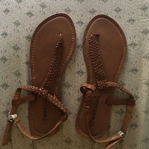Wet seal tan sandals