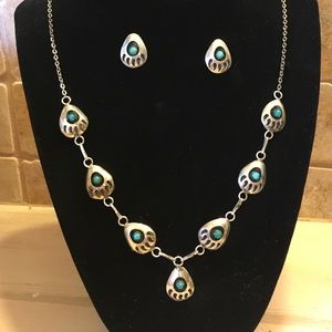 Sterling Silver Necklace and Earrings