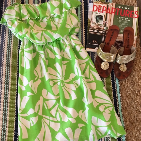 Green and white staple Lilly Pulitzer dress