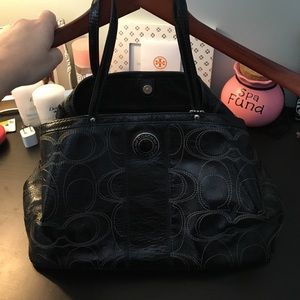 Black coach purse