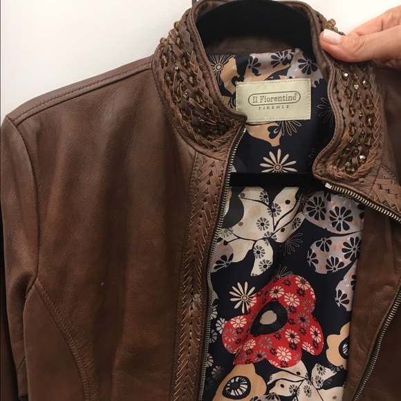 Brown Italian leather jacket