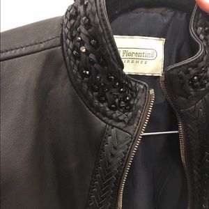 Black Italian leather jacket