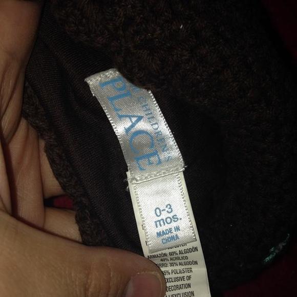 The Children's Place Brown Knitted Hat 0-3 Months - Picture 2 of 3