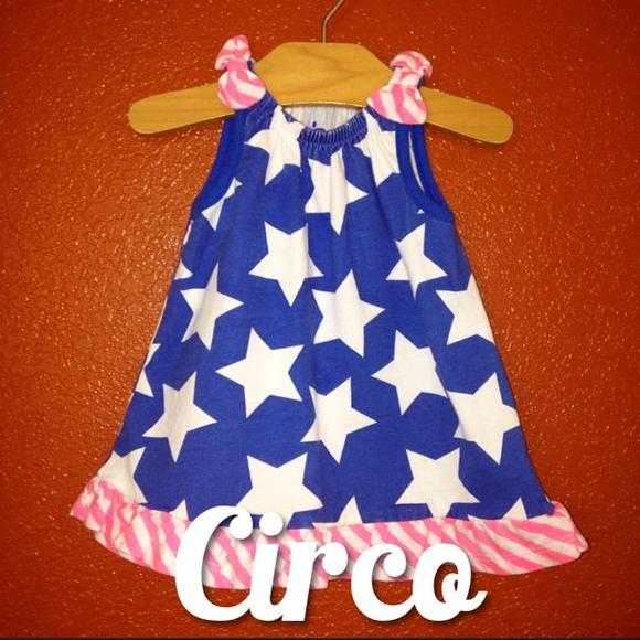 Circo (Target) Dresses - Circo Blue Star Dress With Neon Pink Newborn NEW Circo (Target) Dresses - Circo Blue Star Dress With Neon Pink Newborn NEW