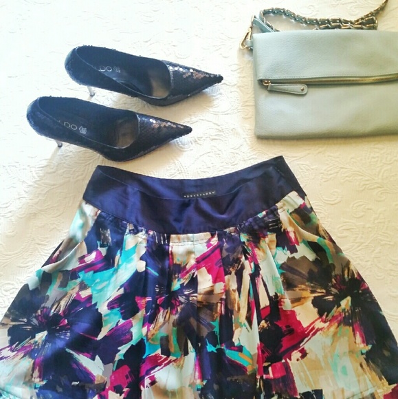 Navy A-line skirt