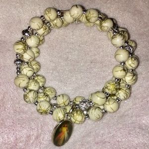 Beaded Rosary Bracelet.