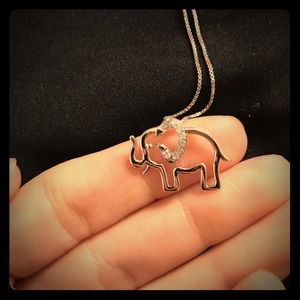 Diamond Elephant Necklace