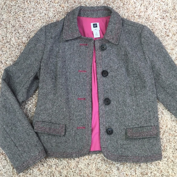 GAP Tweed Blazer with Pink Accents