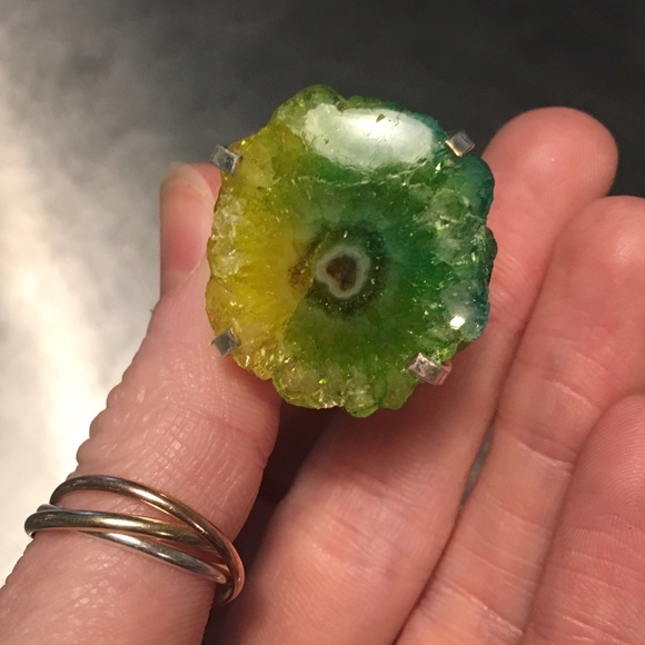 Dragon Eye Agate & Silver Jewelry Set - Picture 4 of 4