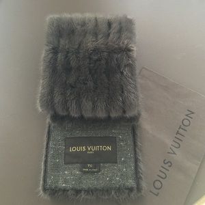 Louis Vuitton Mink and Tweed Neck Warmer