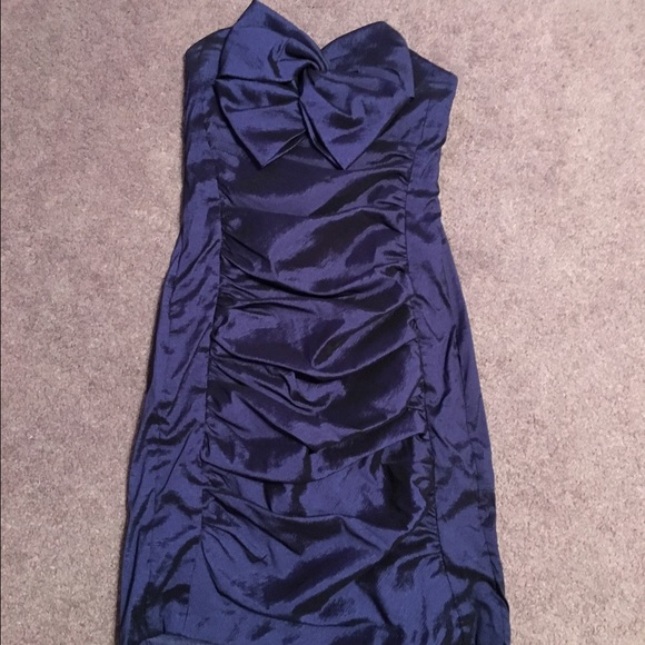 Blue dress with bow