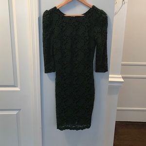 Green lace cocktail dress