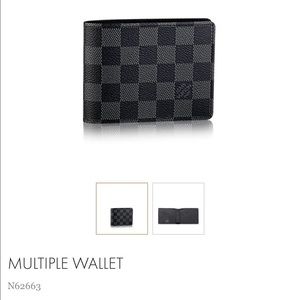 Auth Louis Vuitton Damier Multiple Wallet