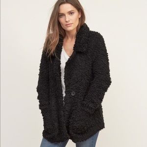 Black Shaggy Abercrombie Coat