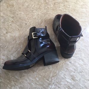 Dark Burgundy Buckle Boot