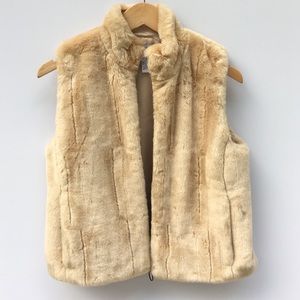 Light tan faux fur vest