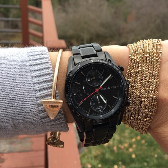 Michael Kors black accelerator chronograph watch - Picture 3 of 4