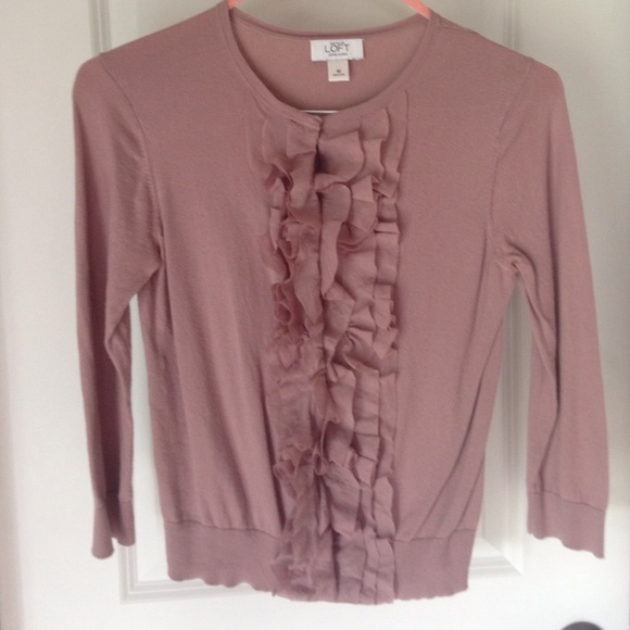 Loft mauve cardigan size medium