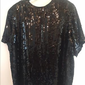 All black sequin shirt 🔴sold🔴