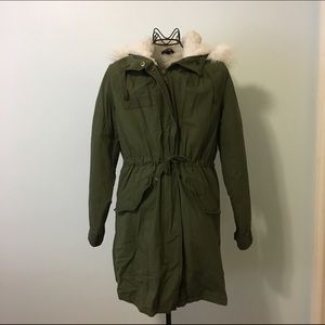 Top shop army green coat