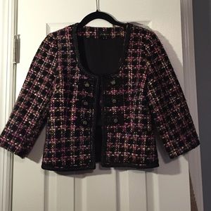 colorful boucle jacket