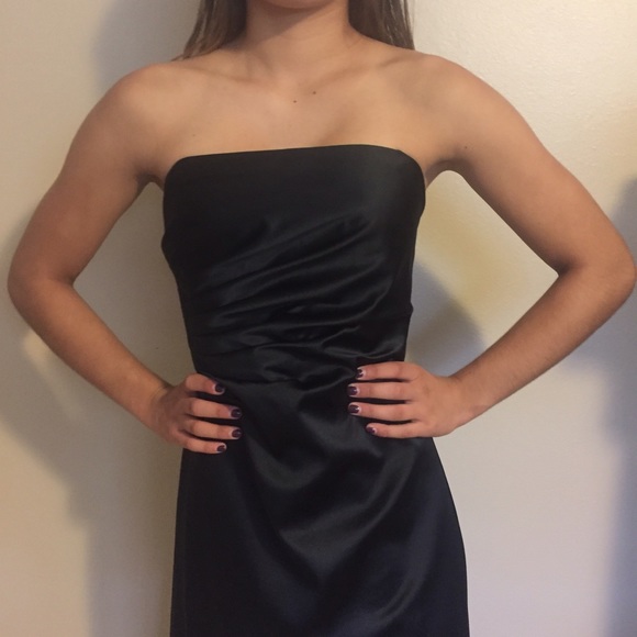 ABS evening black strapless gown size 8