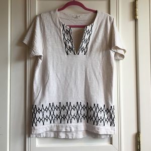 Madewell Box Stitch Slub Top Short Sleeve!
