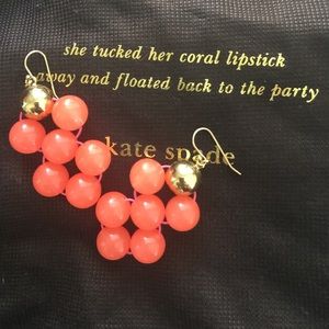 Kate Spade Coral Bobble Earrings