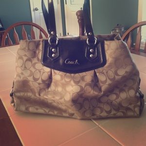 Tan Medium sized Coach purse