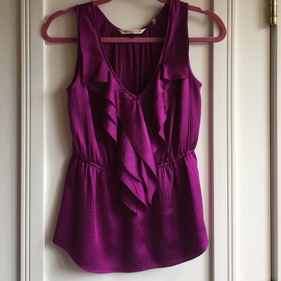 Rebecca Taylor Sleeveless Blouse! Bright purple!