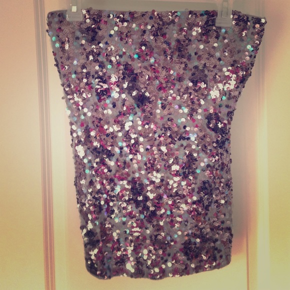 Express medium sequined tube top