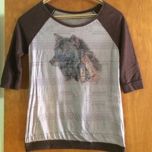 We The Free Raglan Wolf Feathers