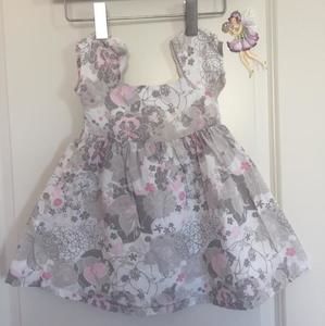 Gray floral dress