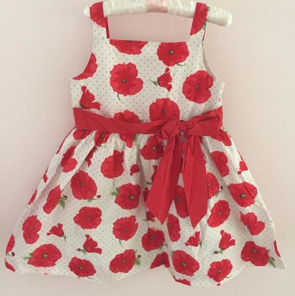 Janie and Jack poppies ladybugs dress