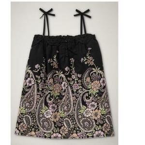 Baby Gap crochet black paisley dress