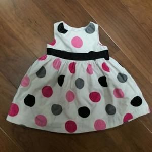 Carters velvet polka dots dress