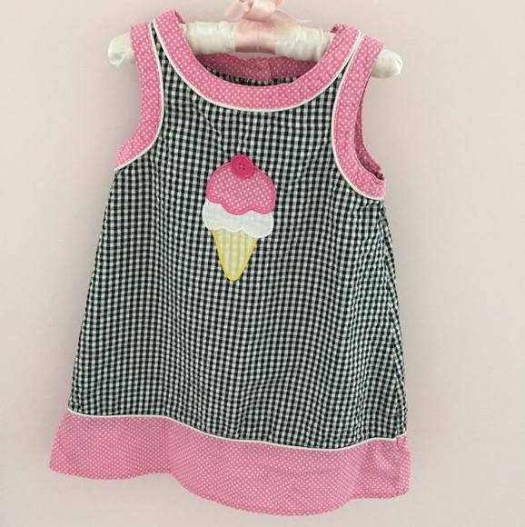Gingham seersucker Ice cream cone dress